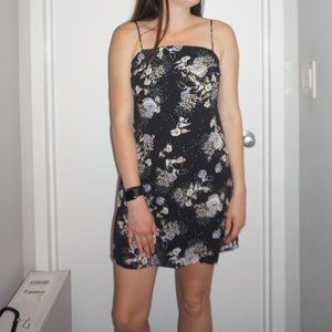 NWT - Black Floral Tank Dress